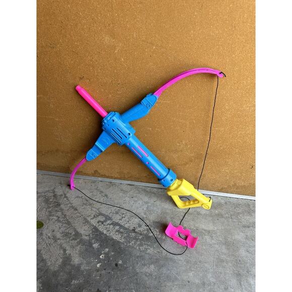 VINTAGE 1991 Nerf Kenner Bow & N Arrow Only pink and blue yellow toy READ Descr - Picture 1 of 4